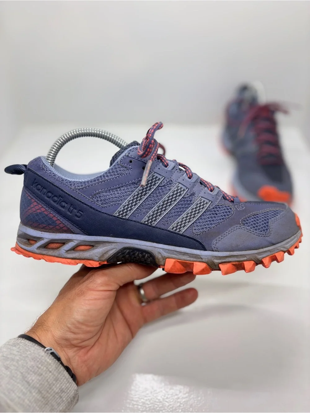 adidas Kanadia TR 5 Trail Running Shoes Gray Purple Orange Women’s US 9 G97047